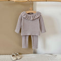 Baby Clothing Sets Autumn Casual 2 PCS Sets Baby Girls Clothes Lapel Top+Pants 1-3 Years Old Baby Stuff