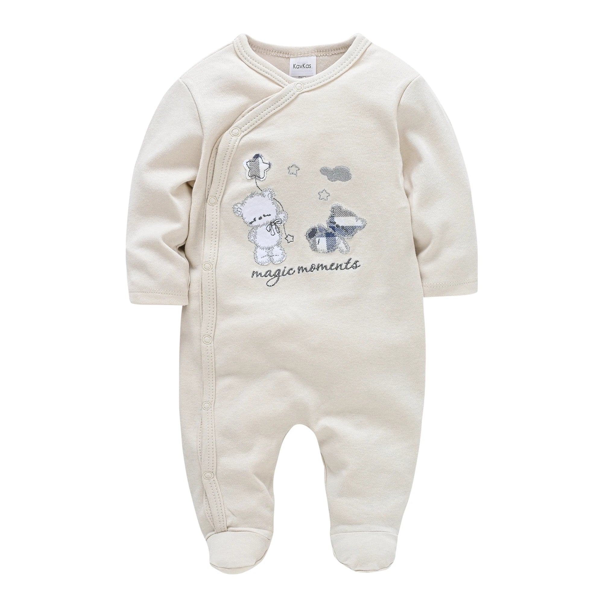 KAVKAS 1/2/3 Pcs Baby Boys Rompers Cartoon Print Overalls Cotton Infant Clothing Kids Jumpsuit Newborn Pajimas 0-3 Months