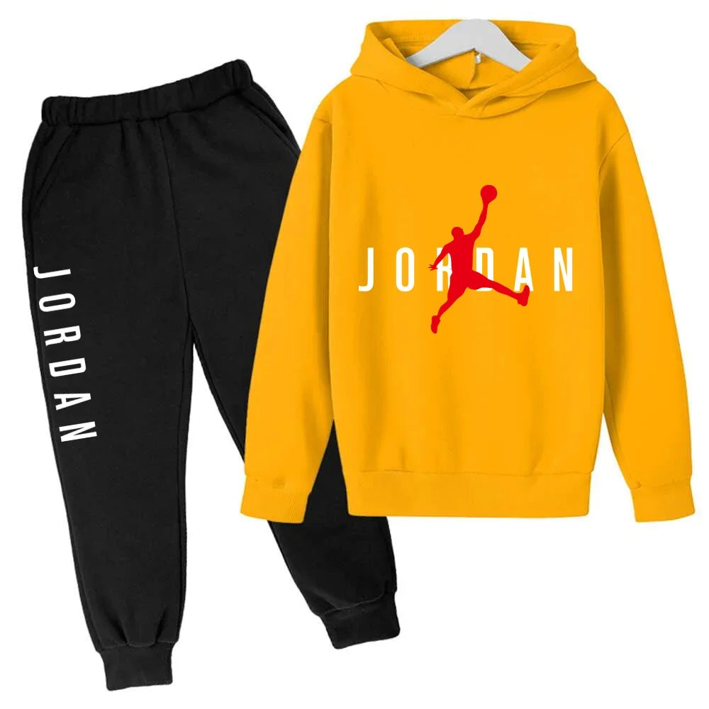 New Children's and Boys' Clothing Autumn Baby Girls' Clothing Children's Brand Hoodie 2 Pieces/Set Casual Sportswear