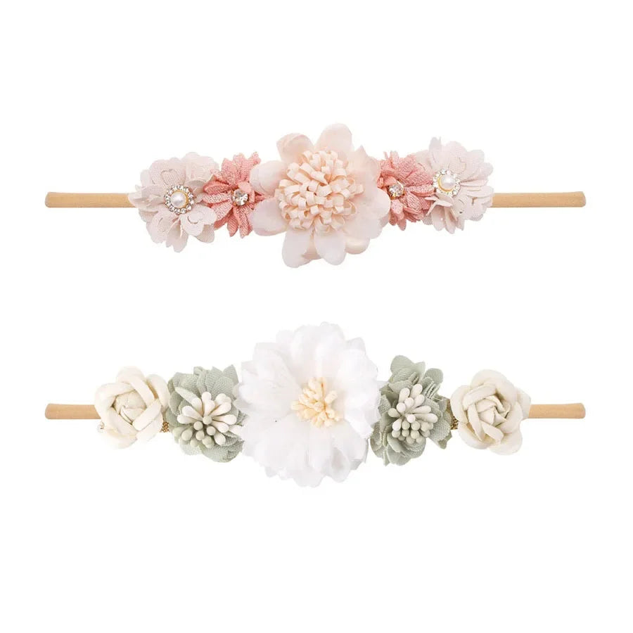 1/3pcs Baby Headbands for girls Kids Cute Flower Headwear Nylon Soft Elastic Hair Band Gifts Toddler Headband Hair Accessories