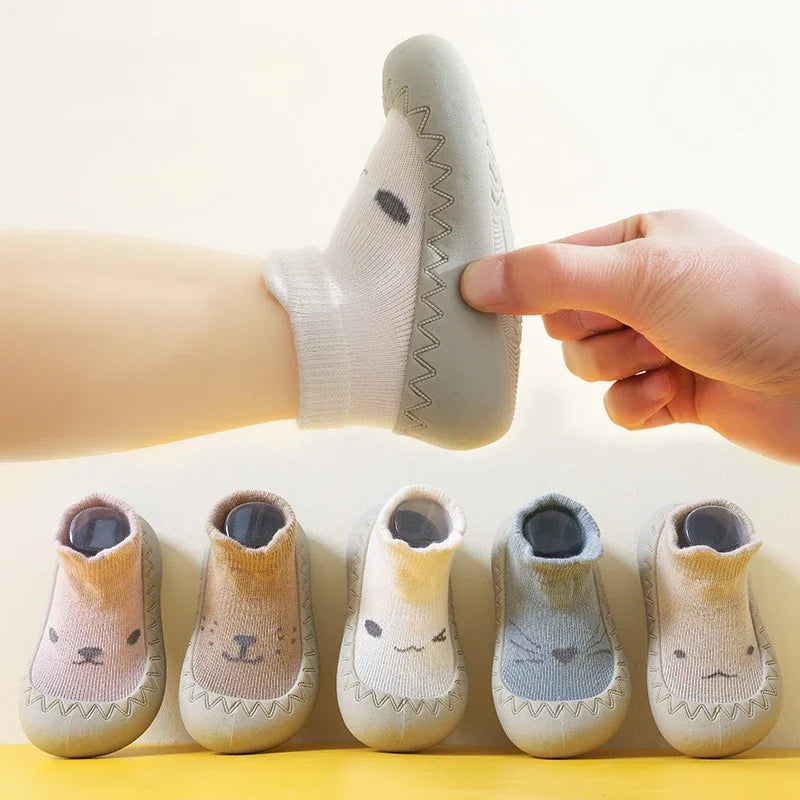 Baby Walking Shoes with Soft Soles, Anti Slip and Breathable Socks, Indoor and Outdoor Boys and Girls Odor Resistant Floor Shoes