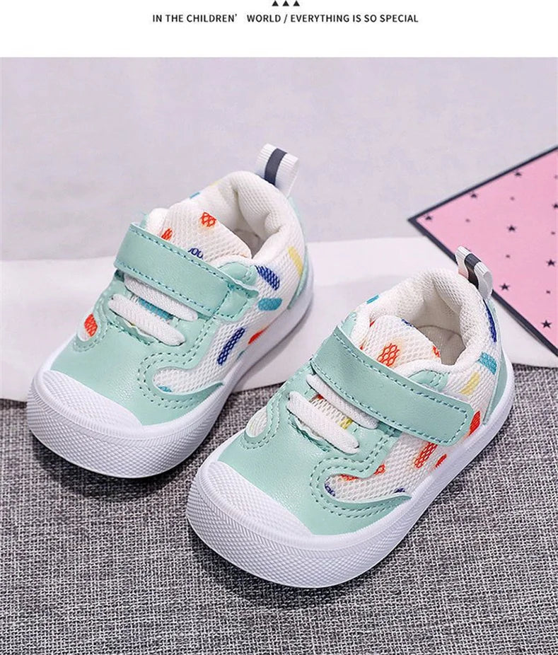 Baby Walking Shoes Spring Autumn Mesh Soft Soled Functional  Boys Girls 1-3 Year Sneakers For Kids Baby Girl