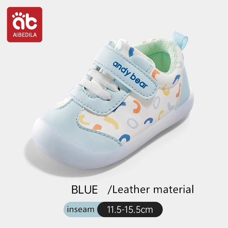 Baby Boys Girls Stars Leather Toddler Shoes Waterproof Rubber Soles Non-slip Indoor Outdoor Casual Sneakers