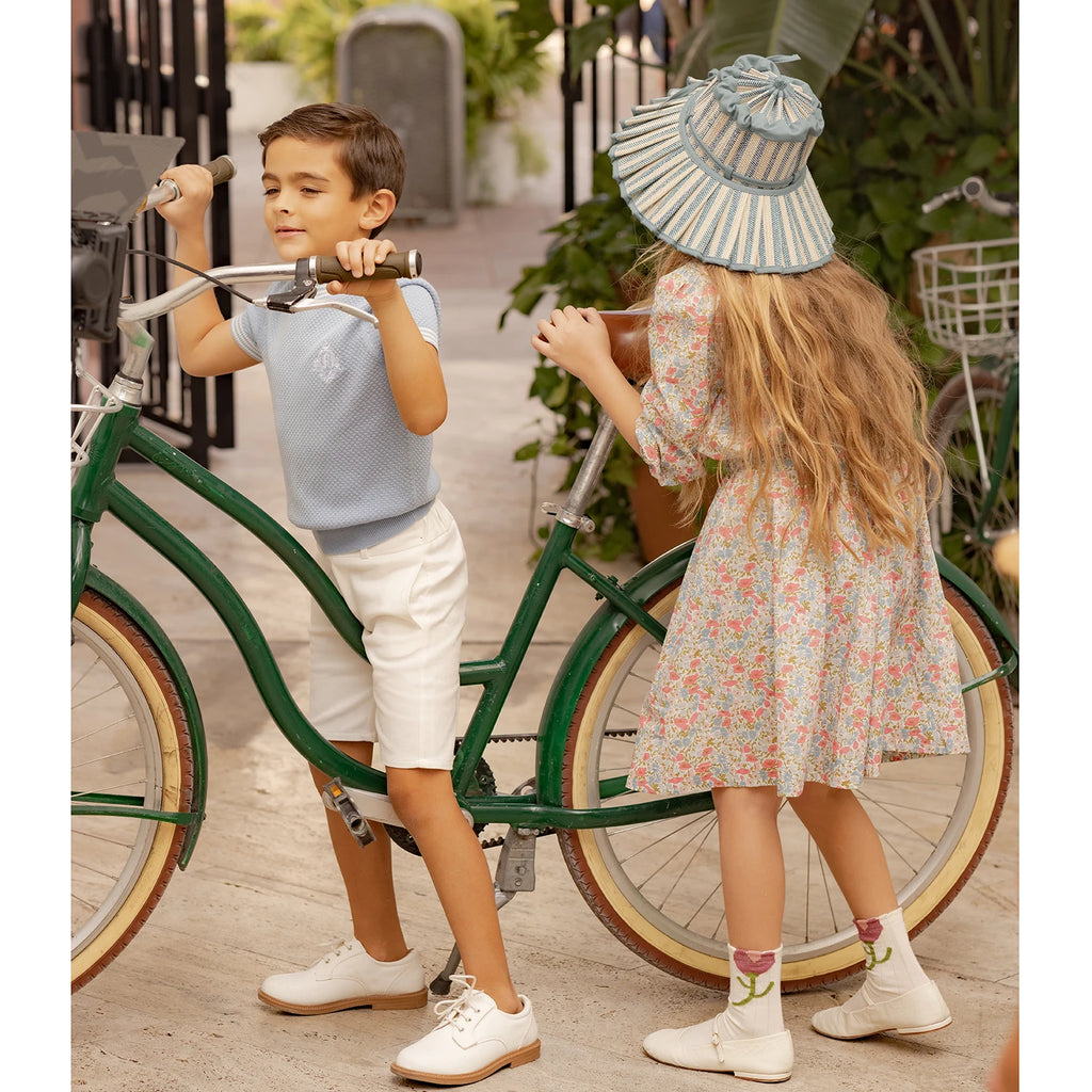 AP Chelsea Bloom Collection  SS26 Floral Smocking Dress Baby Girls Overalls Set Brothers Sisters Family Matching Embroidery Knit