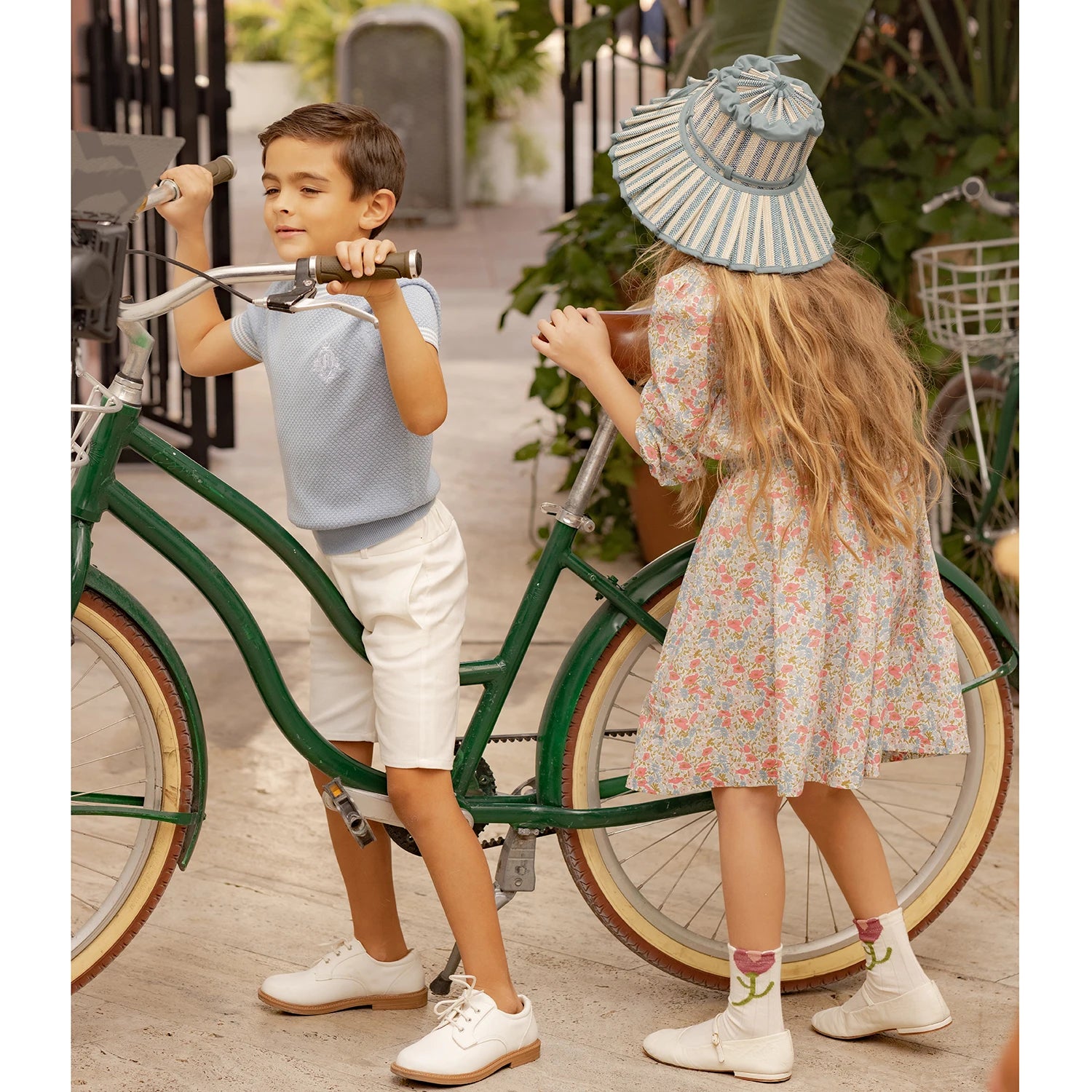 AP Chelsea Bloom Collection  SS26 Floral Smocking Dress Baby Girls Overalls Set Brothers Sisters Family Matching Embroidery Knit