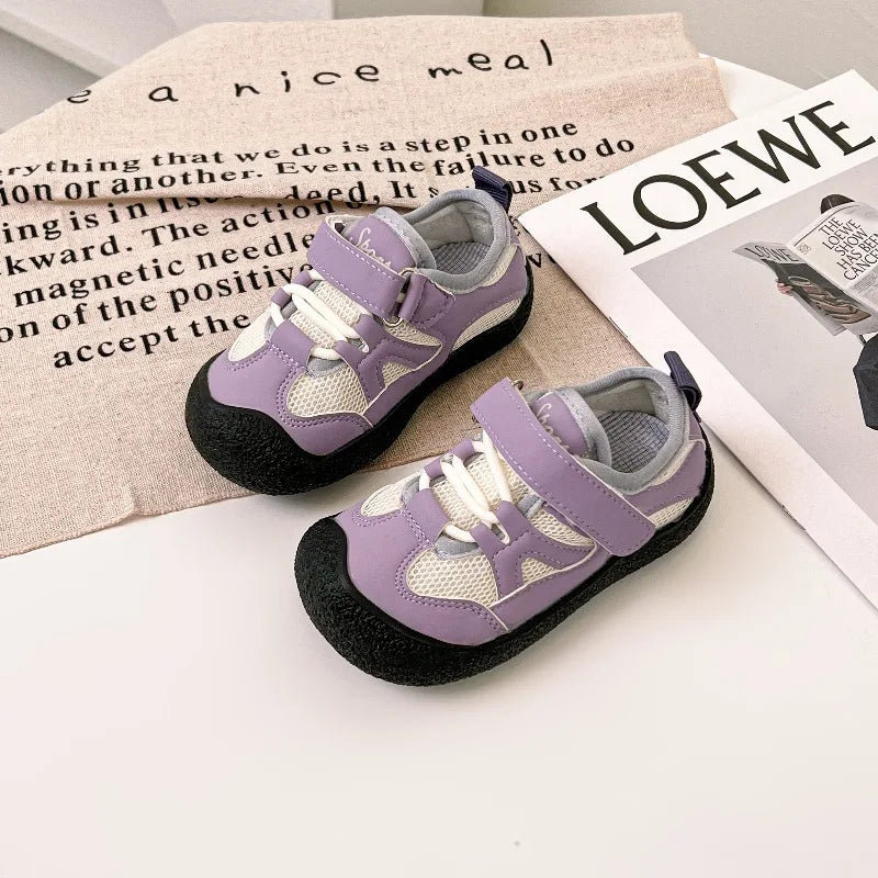 Baby Casual Shoes Toes Capped Toddler Kids Walking Shoes Soft Bottom Non-slip 2026 New Fashion Kids Sports Shoes Breathable