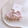 Pink Padded Fabric Cartoon Fruit Hair Clips Hair Ties for Girls Sweet Elastic Ponytail Holders Cute No Damage Hair Accessories