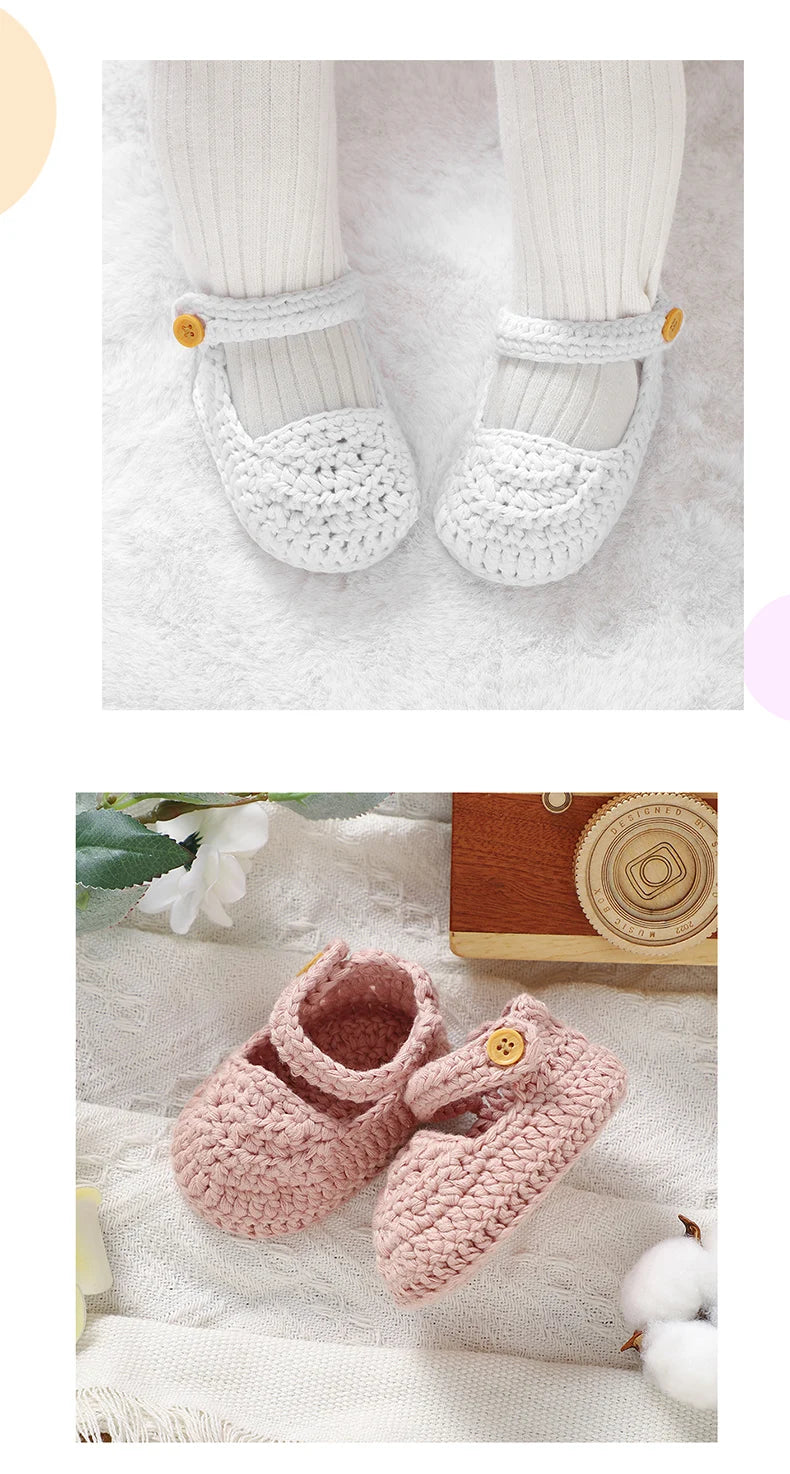 Baby Shoes 100%Cotton Knitted Newborn Boy Girl First Boots Fashion Solid Infant Footwear 0-18M Breathable Cute Shallow Seasonal