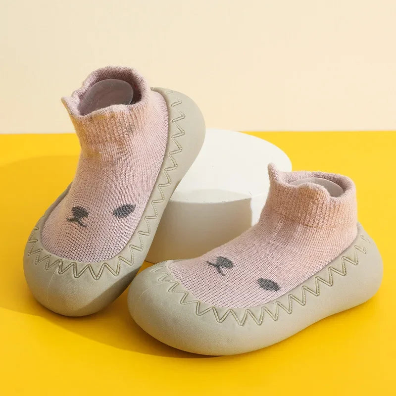 Baby Walking Shoes with Soft Soles, Anti Slip and Breathable Socks, Indoor and Outdoor Boys and Girls Odor Resistant Floor Shoes