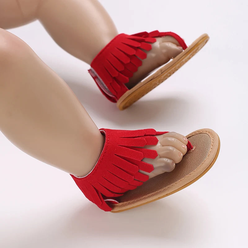 0-18M Baby Walking Sandals - Breathable Anti-Slip Soft Sole Shoes for Newborn Boys & Girls, Summer Infant First Walkers
