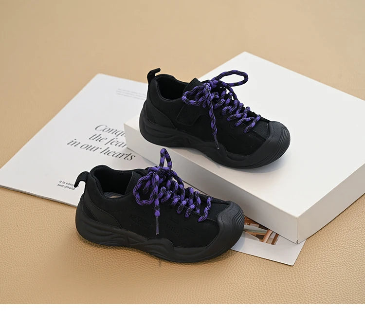 Baby Girls Boys Genuine Leather Sneakers Autumn Kids Casual Shoes Non-slip Soft Sole Infant Toddler Shoes Children Hiking Shoes