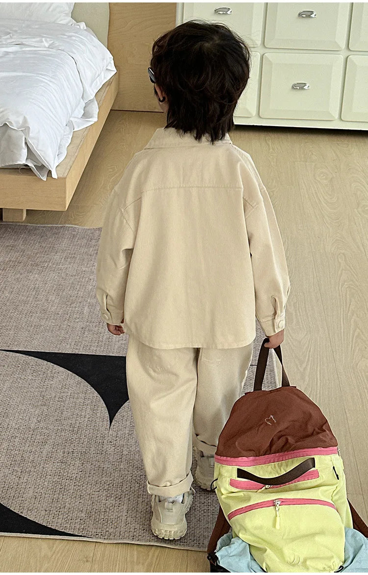 Jungenanzug 2025 Herbst neue modische Oberteil-Hose Sport Freizeit Arbeitskleidung Kinderkleidung Jacke