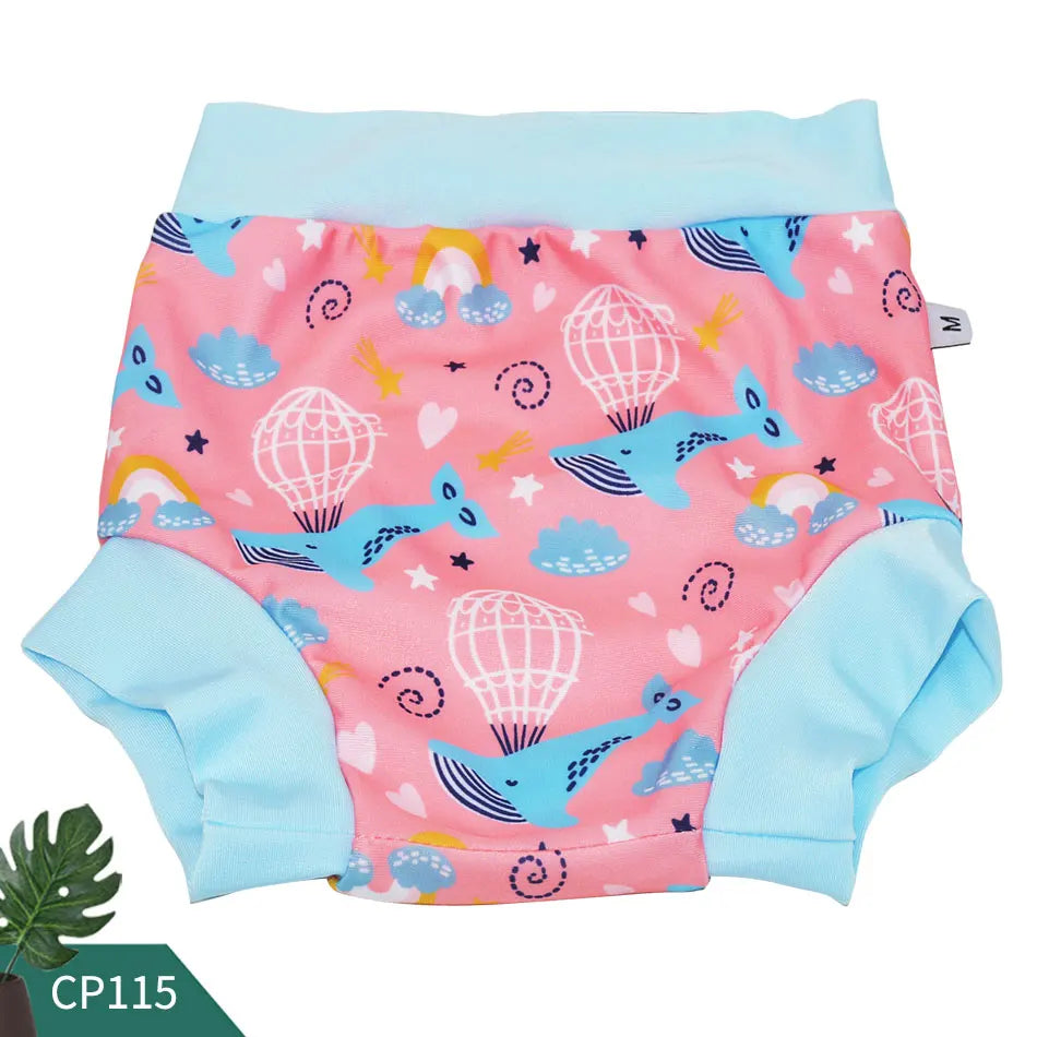 Eezkoala  Swimming Diaper Newborn Baby High Waist Swim Nappies Washable Baby Swimwear Cloth Diapers