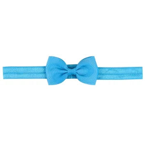 1pcs Baby Bows Head Band Elastic Ribbon Hair Band Infant Headwear Solid Color Headband Babe Casual Head Accessories Wholesale