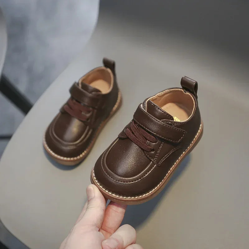 Baby Boys Leather Shoes Spring Autumn Kids Casual Shoes Comfortable British Style Children Birthday Party Shoes Size 15-30