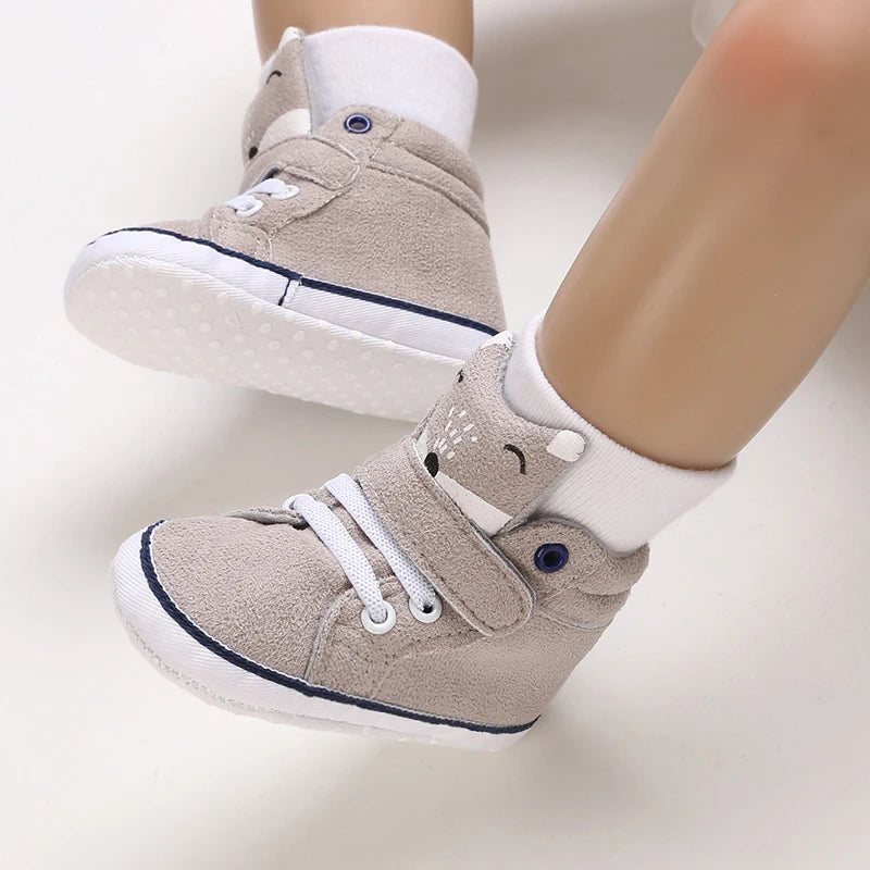 Cartoon Baby Sneakers Baby Boys Girls Canvas Shoes Non-slip Non-slip soft sole Comfortable Soft Unisex Baby Shoes 0-18M