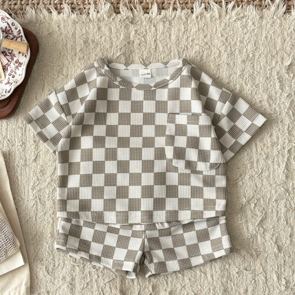 Summer Infant Baby Boys Gitter Kurzarm Rundhals-Oberteil und Shorts 2-teiliges Set, geeignet für Babys von 0-3 Jahren