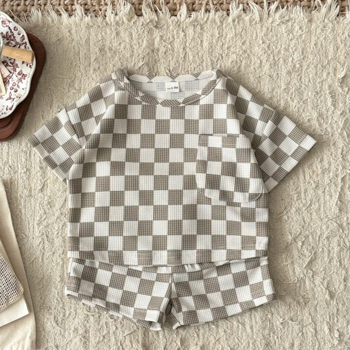 Summer Infant Baby Boys Gitter Kurzarm Rundhals-Oberteil und Shorts 2-teiliges Set, geeignet für Babys von 0-3 Jahren
