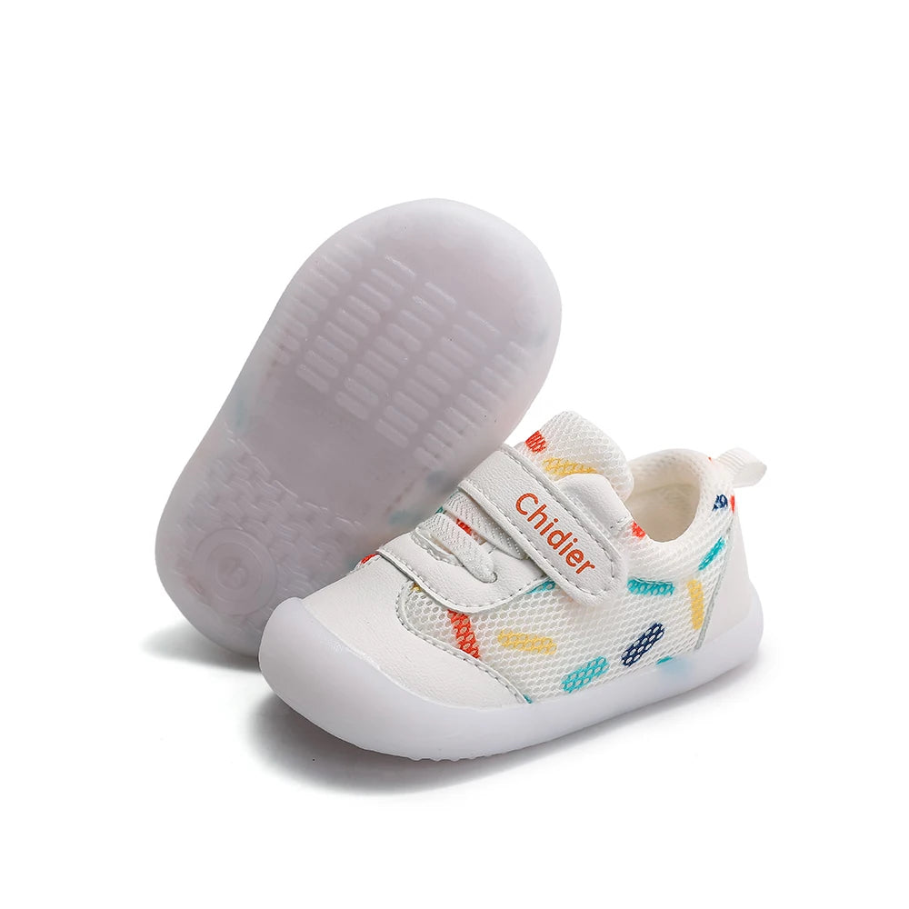 Baby Jungen Mädchen Atmungsaktive Mesh Kleinkindschuhe 1-2 Jahre Rutschfeste Weichsohlen-Sneaker