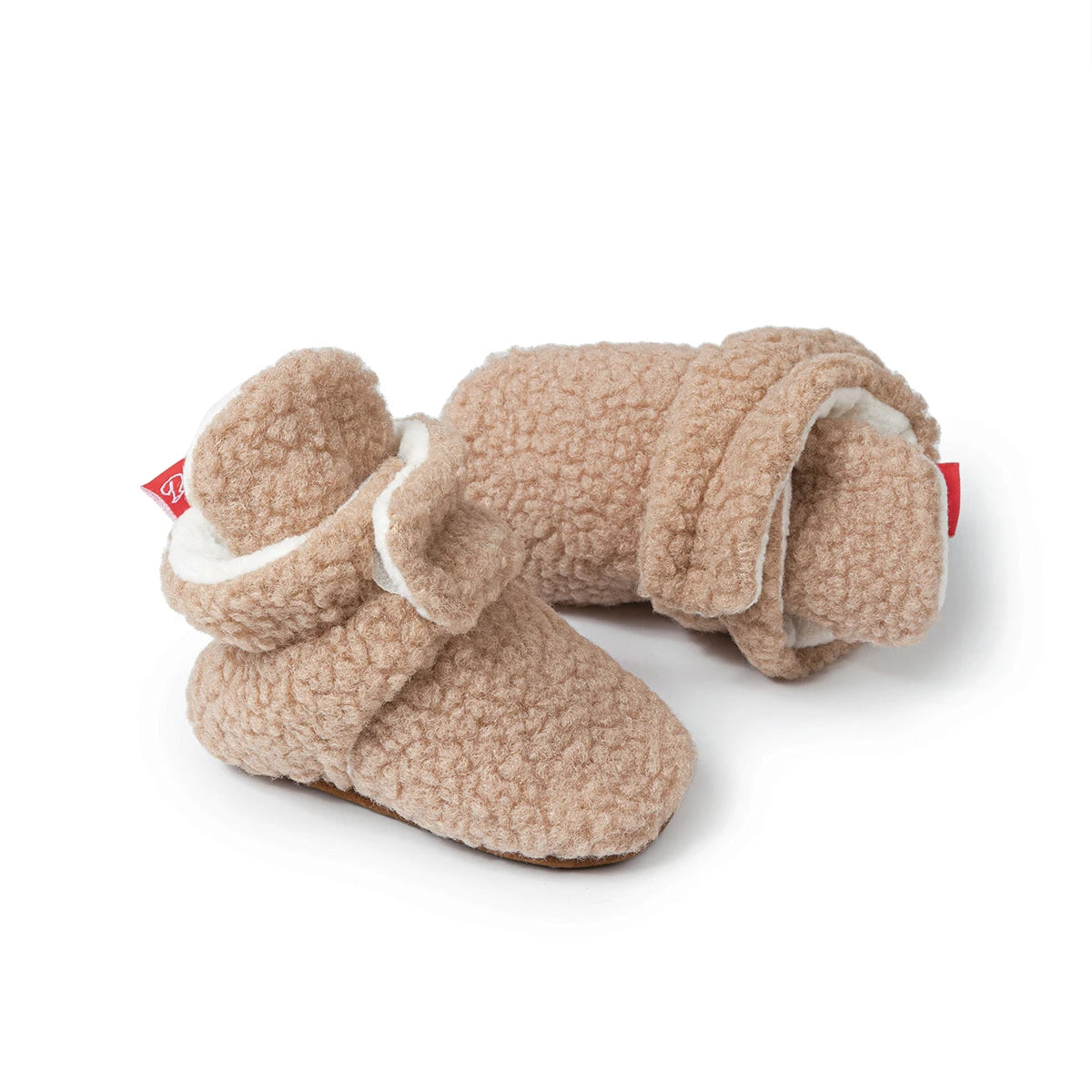 Meckior Botines de forro polar para bebé, zapatillas para bebé, niña y niño, antideslizantes, suela blanda, calcetines para bebé, primeros andadores de recién nacido, zapatos cálidos para cuna