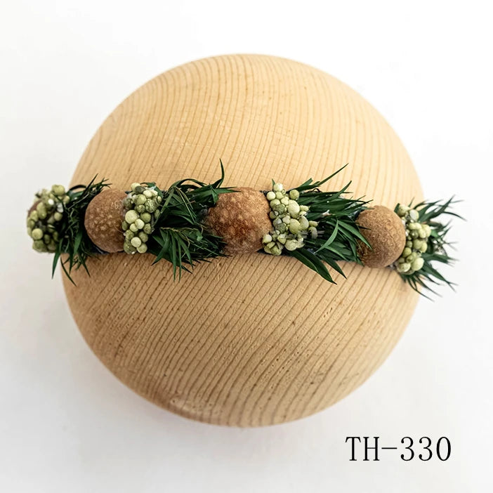 Newborn Headband for Photography Props Flower Baby Girl Tieback Flowers Pearl Wreath Newborn Photography Infant Hair Accessories