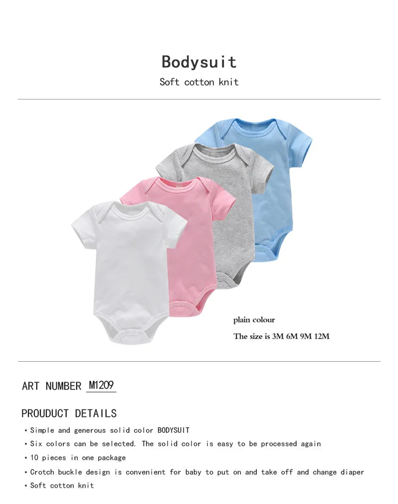 MICHLEY Monos de algodón para bebés, mamelucos de color liso para niños pequeños, ropa de bebé, peleles, disfraz, primavera verano para niñas y niños
