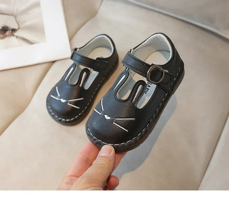 2025 Children Leather Shoes for Girls Spring Autumn New Fashion Korean Style Soft Bottom Anti-slippery Versatile Baby Shoes