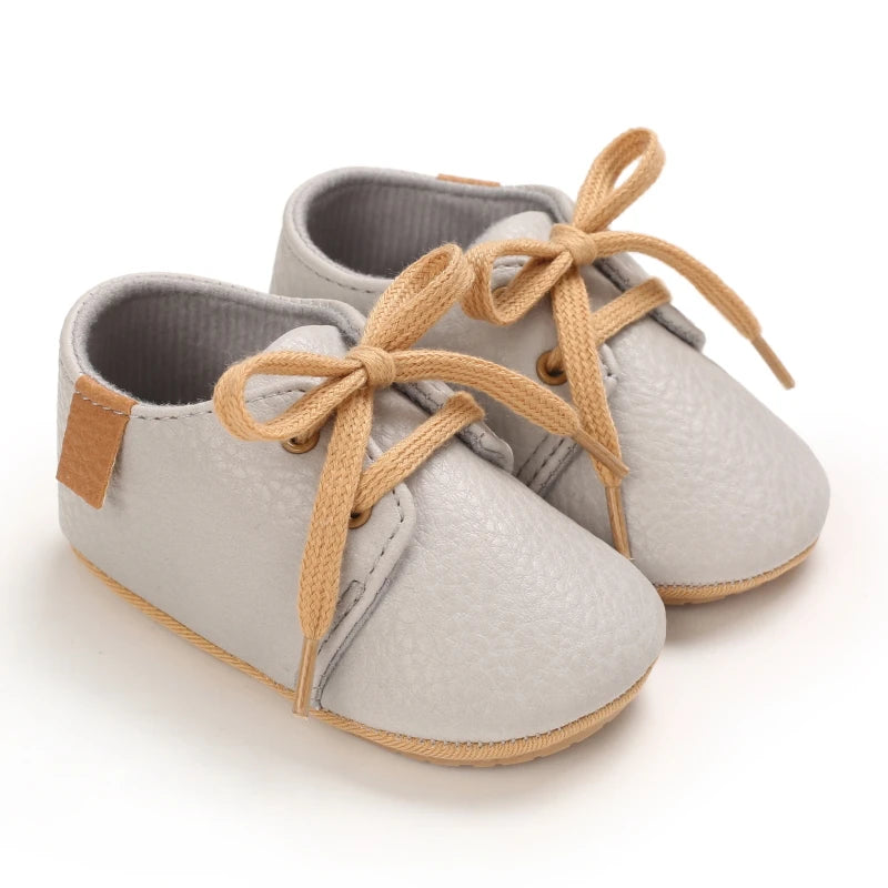 New Baby Shoes Retro Leather Boy Girl Shoes Multicolor Toddler Rubber Sole Anti-slip First Walkers Infant Newborn Moccasins
