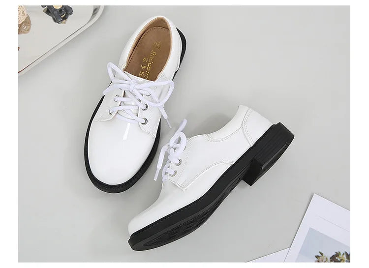 New Big Kids Loafers Boys Patent Leather Shoes Adult British Style Dress Shoes Men Casual Versatile Shoes Soft Sole Comfortable