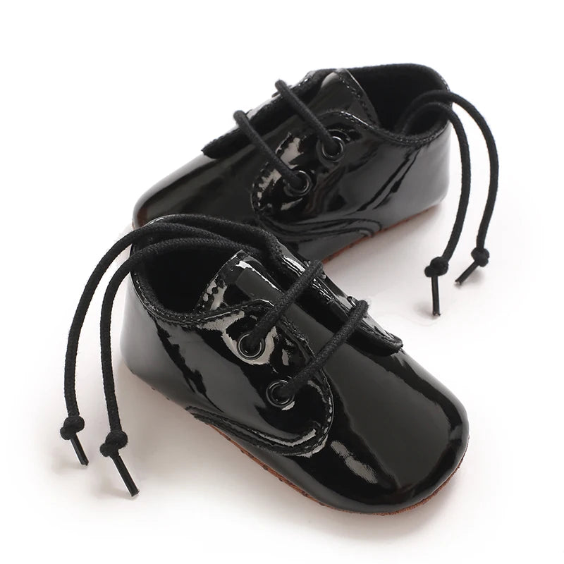 Baby Tie one's Shoes Sneakers Classical Sport Soft Sole PU Leather Shoes Solid color First Walker Newbor Baby Boy Girl Shoes
