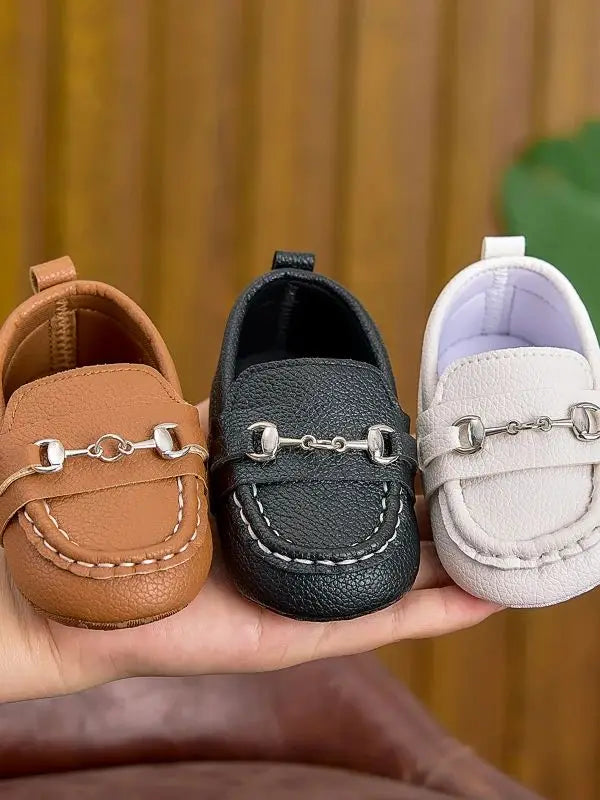 Baby British-Style Loafers, Soft-Soled Pre-Walker Shoes for 0-1 Year Old Babies