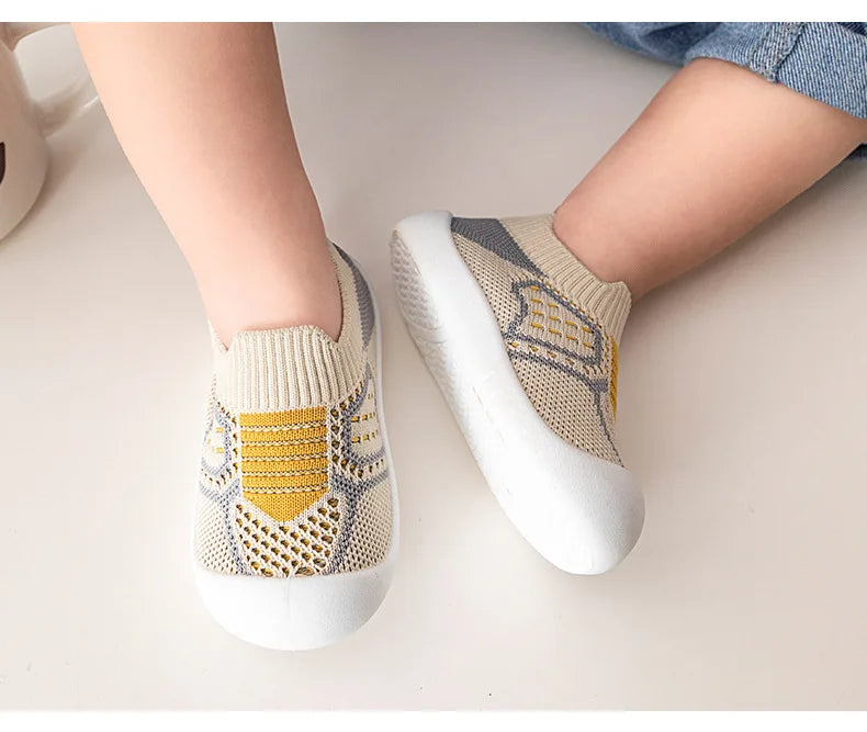 Baby Schuhe Anti-Rutsch Atmungsaktive Krabbelschuhe mit Gummisohle für Kinder Jungen Mesh-Schuhe Weiche Sohle Baby Mädchen