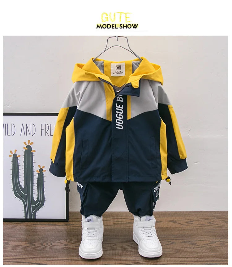 Ropa de invierno para niños, conjunto de ropa de bebé estilo coreano, abrigo para bebé, conjuntos de ropa para niños de 2 a 7 años