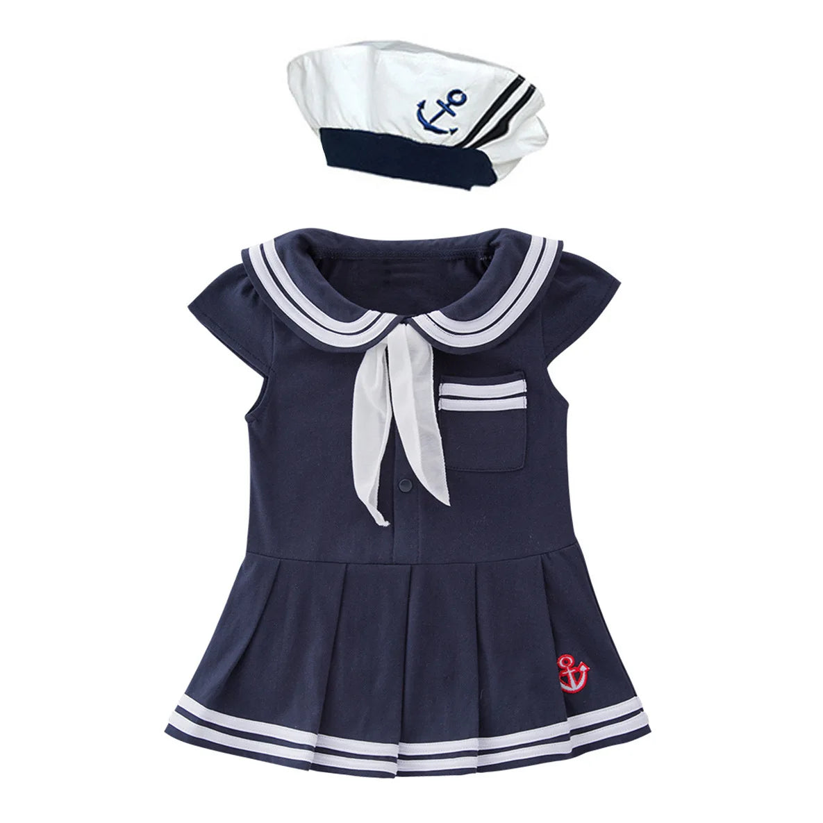 New Arrival 0-4 year Baby Clothing Navy Style Baby Girl Jumpsuits Skirt/Lovely Newborn Girl Climbing Clothes Bodysuit with 3176