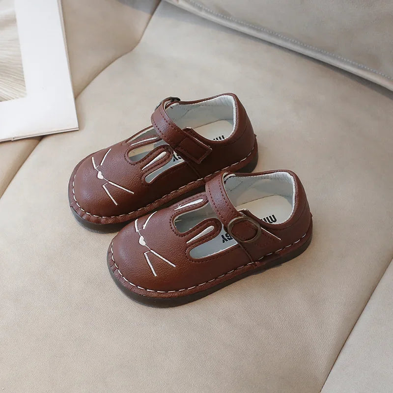 2025 Children Leather Shoes for Girls Spring Autumn New Fashion Korean Style Soft Bottom Anti-slippery Versatile Baby Shoes