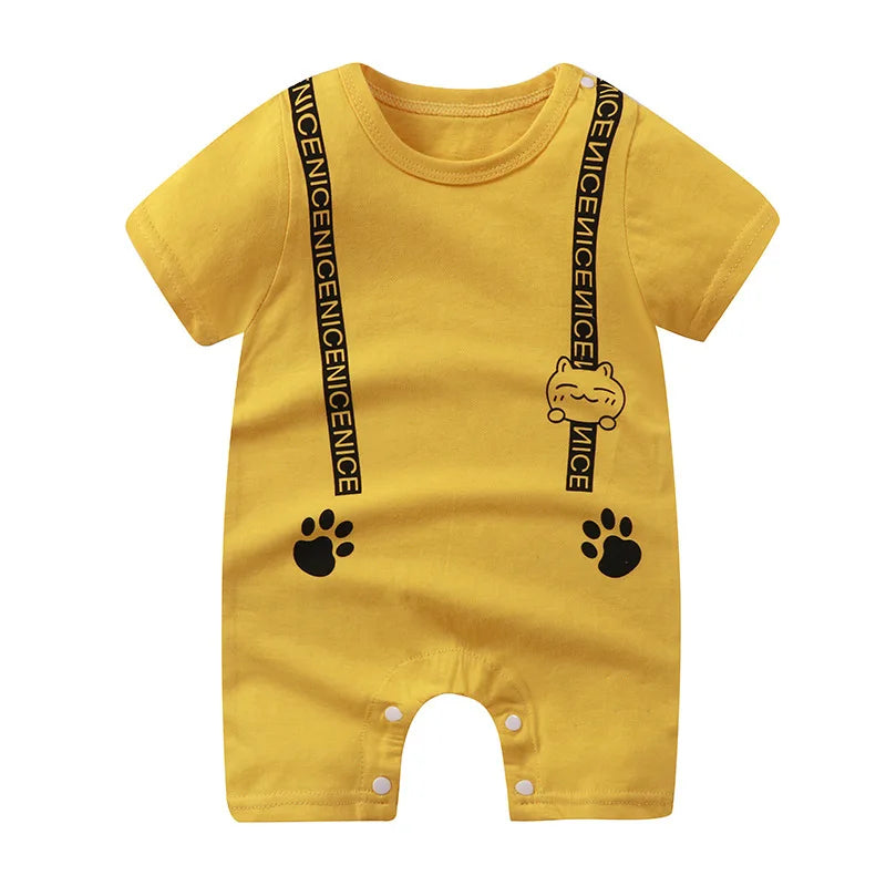 Summer Romper Baby Girls Clothes Cotton Short Sleeved Jumpsuit Newborn Baby Boy Clothes Bodysuit For Newborns