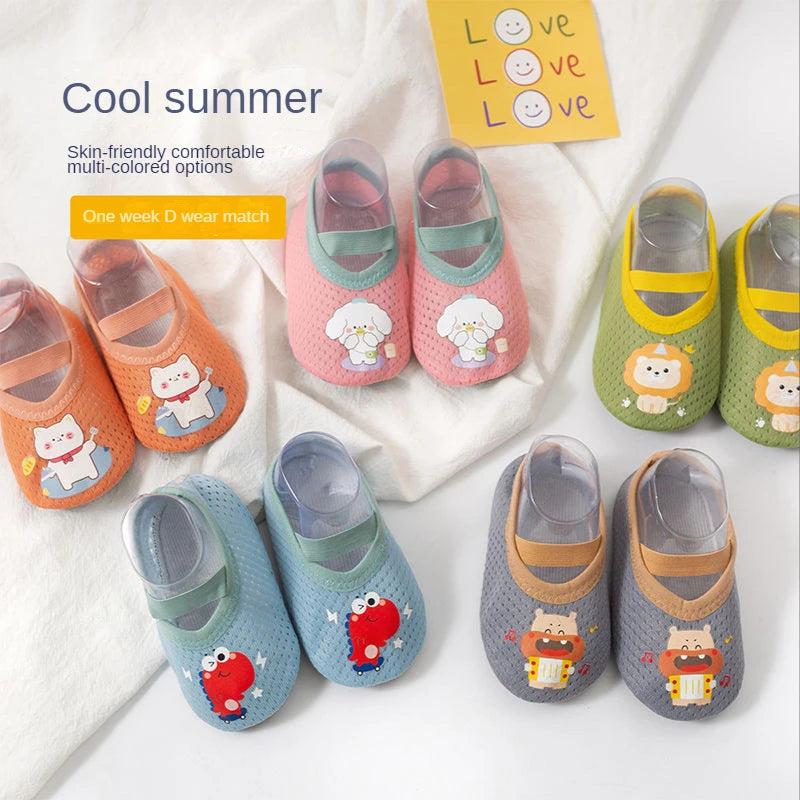 Baby Kleinkinderschuhe Lauflernschuhe rutschfeste Verdickung Schuhe Socken Bodenschuhe Fußsocken Tierstil für Babys Hausschuhe