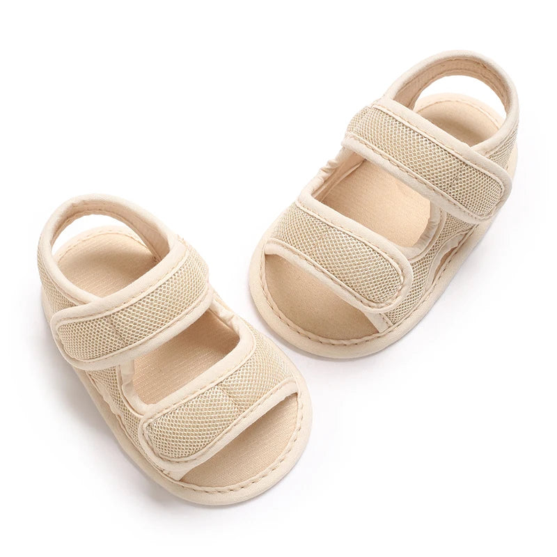 0-18M Baby Walking Sandals - Breathable Anti-Slip Soft Sole Shoes for Newborn Boys & Girls, Summer Infant First Walkers