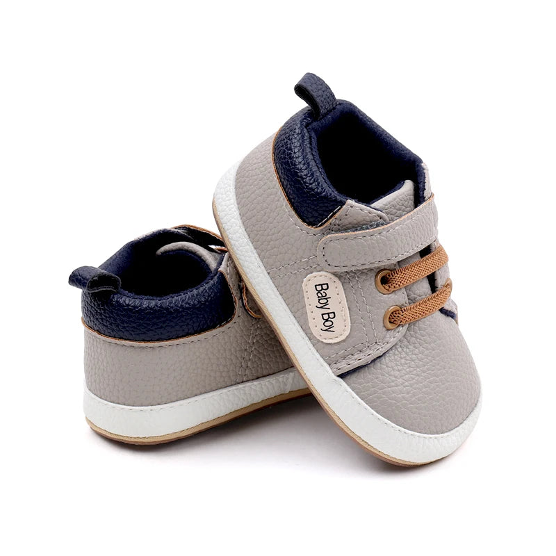 Baby Shoes Casual Sneaker Spring and Autumn Soft PU and TPR Sole Anti-slip Cute Comfortable High-quality for 0-6-12 Months Baby
