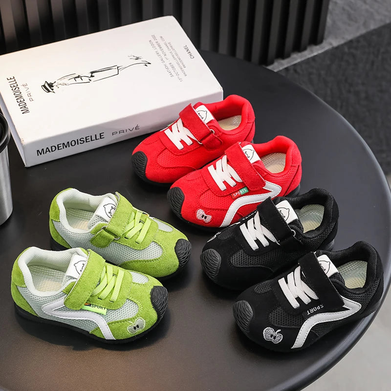Baby Walking Shoes New Style Girls Retro Style Soft Sole Non Slip Casual Shoes Boys Breathable Versatile Forrest Gump Shoes