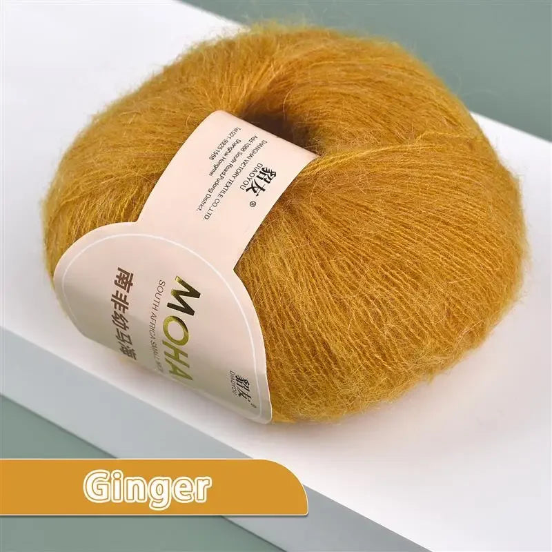 35 Farben 25g/Stück Mohairgarn Extra weiches warmes Babywoll-Häkelgarn zum Handstricken von Pullover, Schal, Tuch, DIY-Materialien
