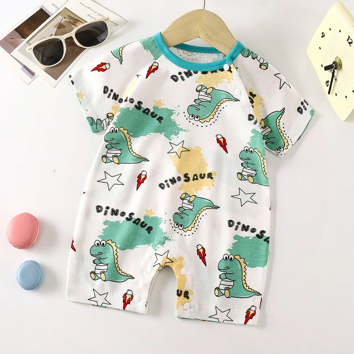 Newborn Baby Clothing Boys Girls Baby Clothes item Cotton Bodysuit Summer Short Sleeve Romper Infant Toddler Sleepwear