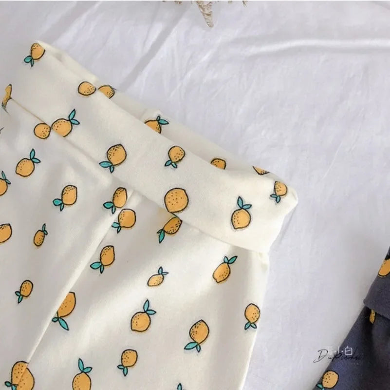 Conjuntos de pantalones cálidos de algodón de cintura alta + blusa de manga larga con cuello redondo, trajes de ropa interior para bebés, niños y niñas, pijamas nuevos y lindos de 0 a 3 años