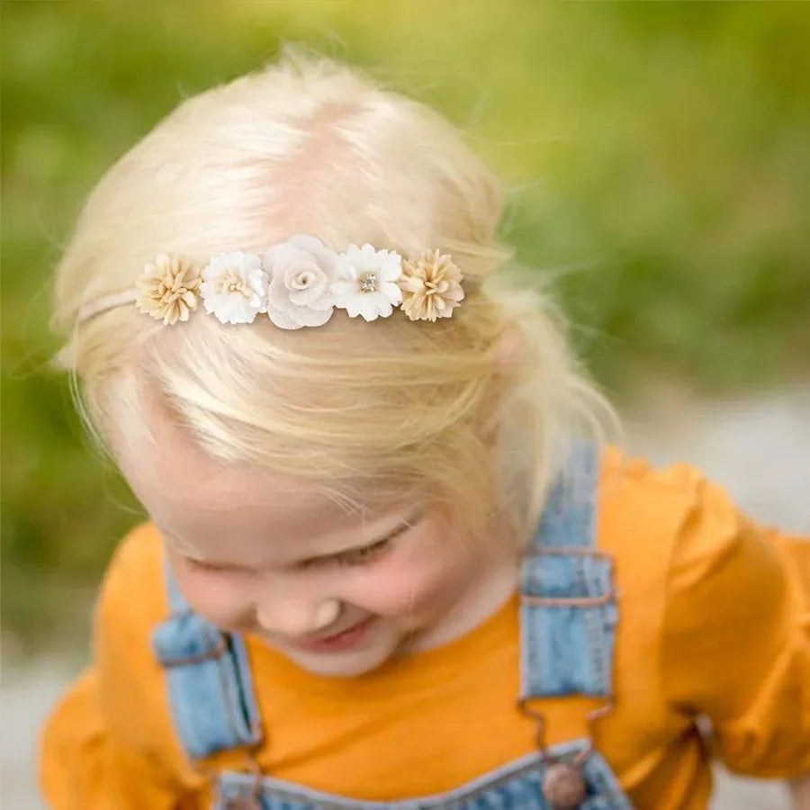1/3pcs Baby Headbands for girls Kids Cute Flower Headwear Nylon Soft Elastic Hair Band Gifts Toddler Headband Hair Accessories