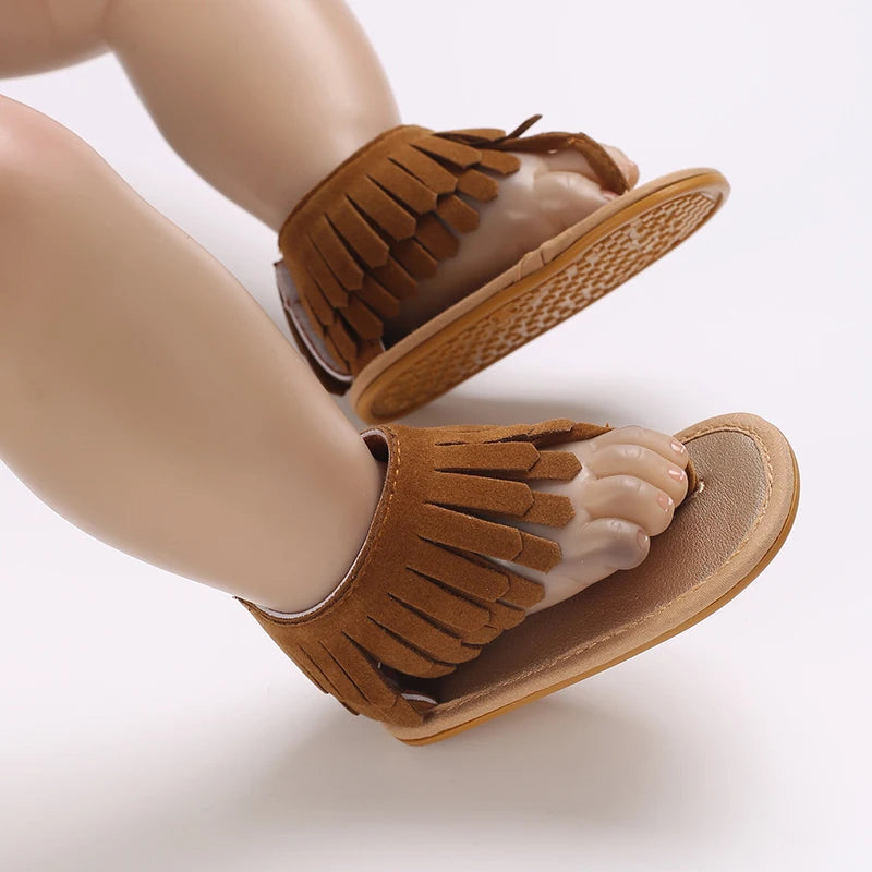 0-18M Baby Walking Sandals - Breathable Anti-Slip Soft Sole Shoes for Newborn Boys & Girls, Summer Infant First Walkers