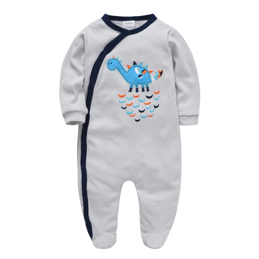 KAVKAS 1/2/3 Stk. Baby Jungen Strampler Cartoon-Druck Overalls Baumwoll Babykleidung Kinder Jumpsuit Neugeborenen Pyjamas 0-3 Monate