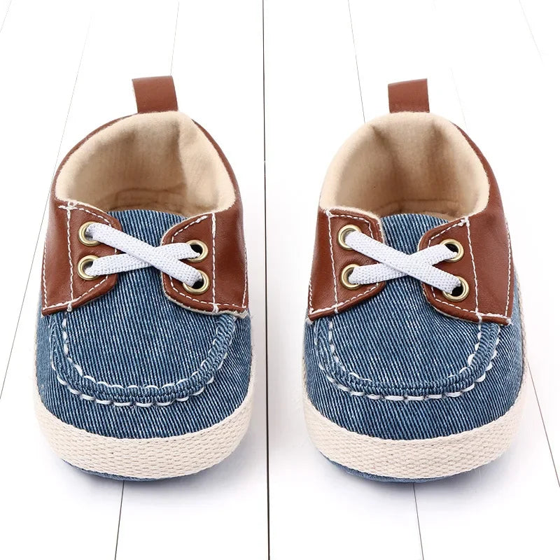 Zapatos de 0-18 meses para bebé niño/niña, zapatillas de tobillo con suela antideslizante, para recién nacidos, primeros pasos, mocasines para cuna