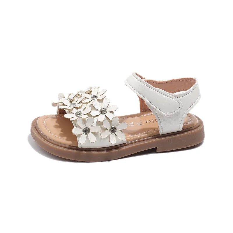 Baby Sandals Non slip Soft Bottom Children's Sandals New Girl's Flower Sandals Korean Edition Fashion Princess Style