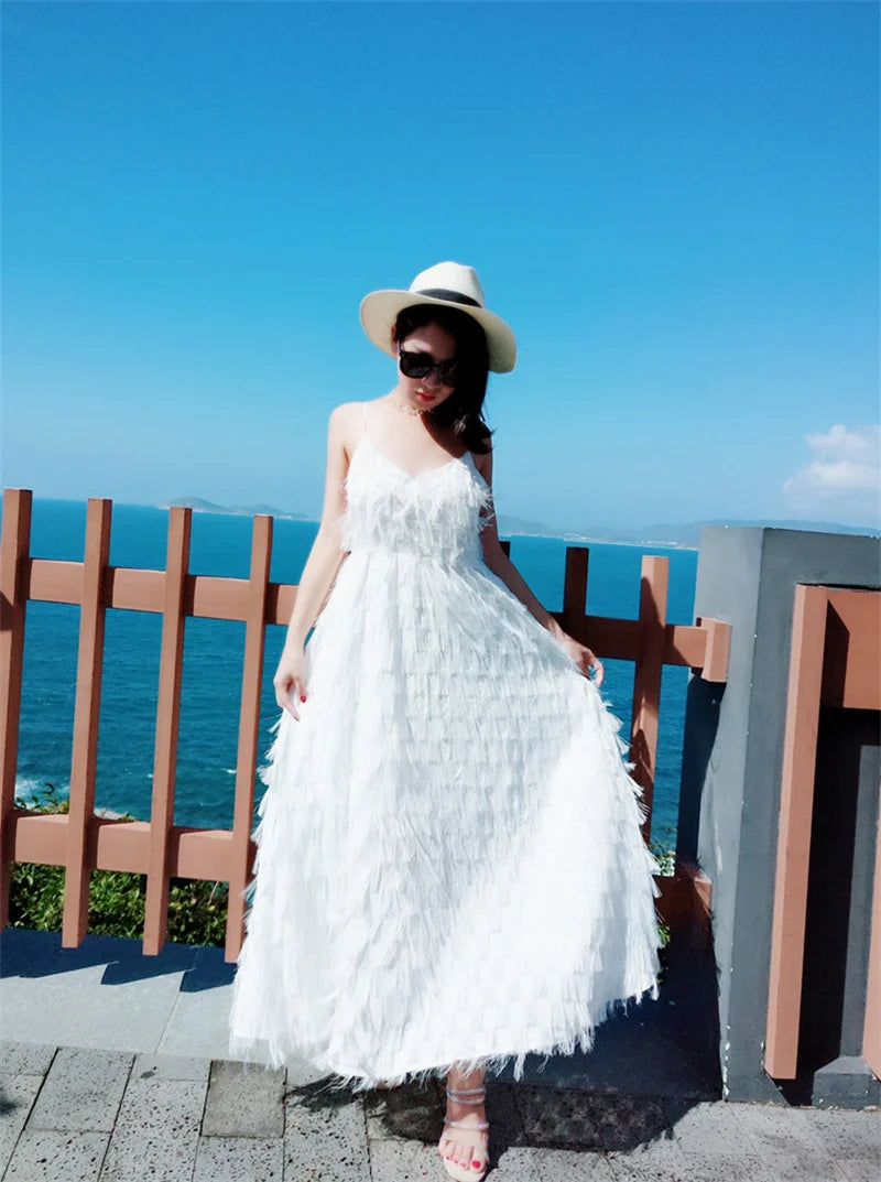 Mom Daughter Dress Solid Color Long Gown Family Matching Outfits Halter Dress With Suspenders New Fashion Mommy Girls Clothes