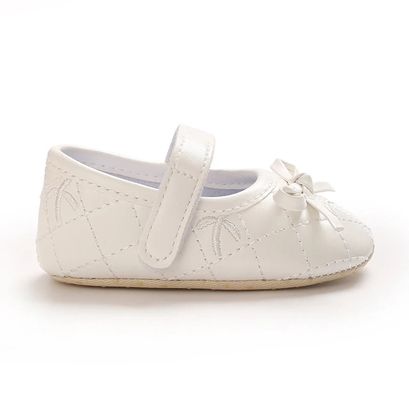 0-18M Baby Girl Leather Shoes New Spring And Autumn Bow Princess Shoes Baby Soft Sole Single Shoes Baby Walking Shoes